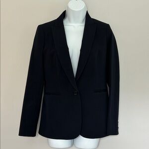 J. Crew Women’s Navy One Button Stretch Fabric Blazer